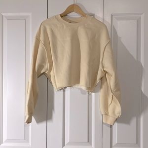 Long-Sleeve Crop Sweatshirt Size XL
